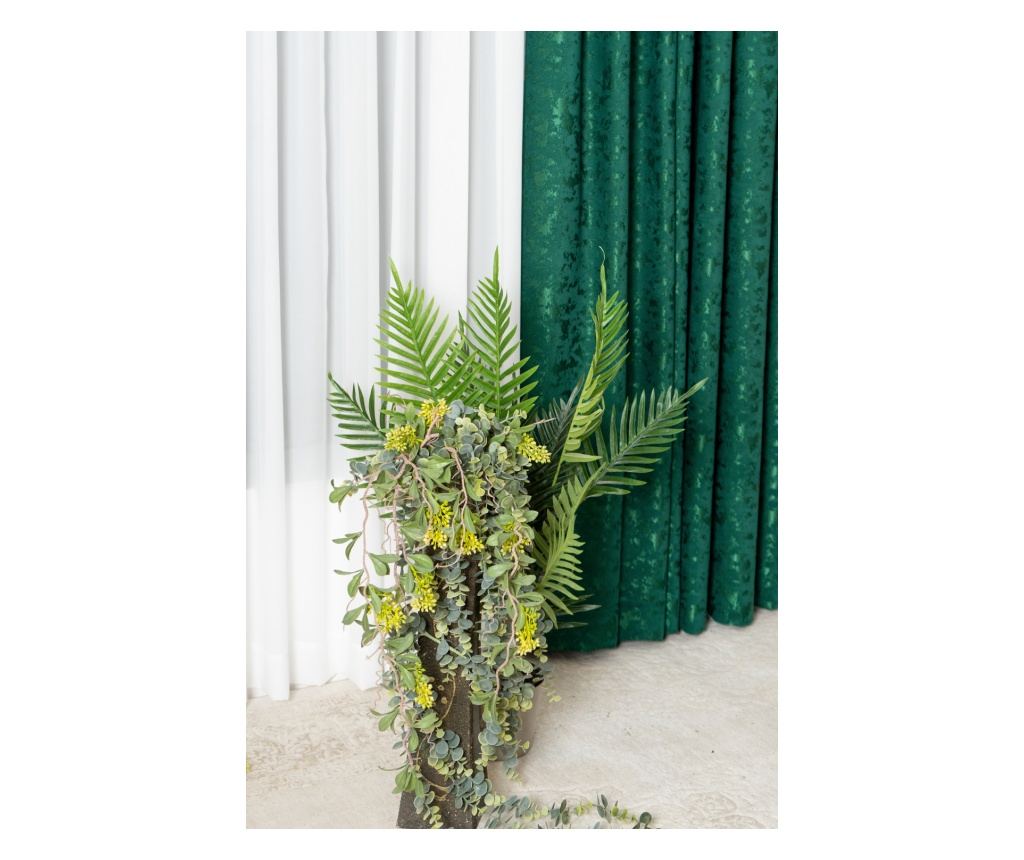 Set de 2 draperii semiopace,verde,DolceSara034,cu rejansa,200x250 - 2