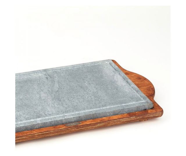 Камък за готвене с дървена поставка, 40x25 см
