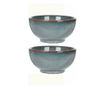 Set 2 boluri ceramice, verde/turcoaz