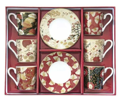 Porcelán eszpresszó csésze 6 személyes Coffee Mania Kimono