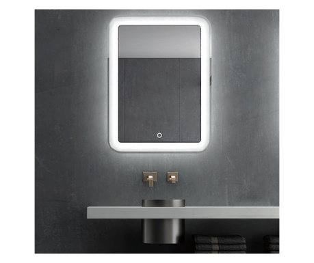 Oglinda baie, sistem iluminare LED, IP44, 60x80cm, D4229, Dezaburire, Touch