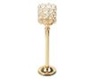 Suport elegant Pufo Gentle pentru lumanare, tip sfesnic, metalic, 29 x 8 cm, auriu