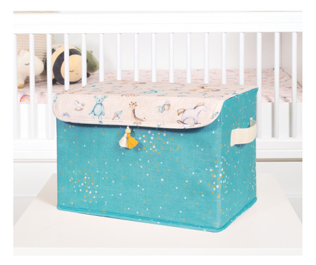 Cutie Maxi cu Capac Organizare Bebe, 35 x 24 x 23 cm, albastru