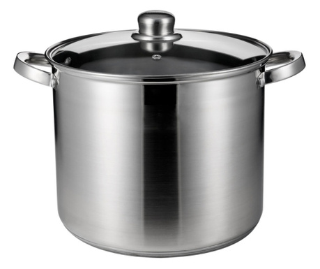 Cratiță adâncă Rosberg R51211B24, 24 cm, 9 litri, Inducție, Capac, Inox