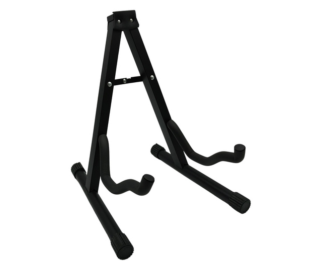 IdeallStore® универсална сгъваема стойка за китара, 38 см, металик, черна