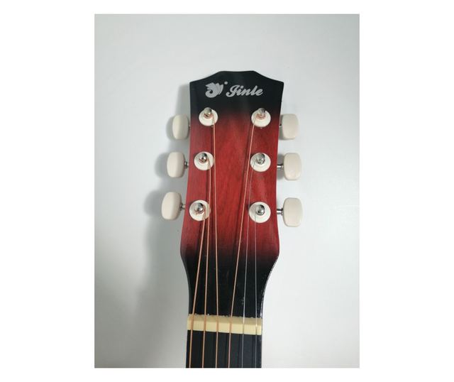 IdeallStore® klasszikus gitár, 95 cm, fa, Cutaway, piros, tokkal