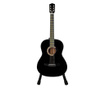 IdeallStore® klasszikus gitár, 95 cm, fa, Classic, fekete, állvánnyal