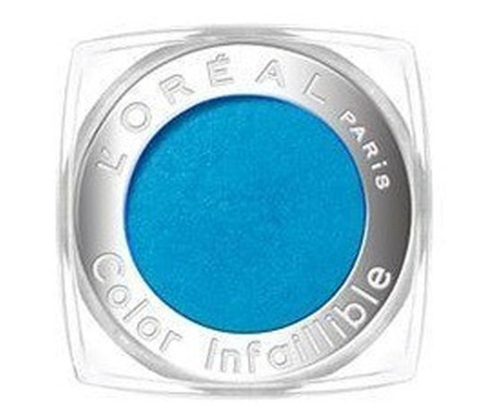 Fard de ochi, Loreal, Color Infallible 24H rezistenta, 018 Blue Curacao, Albastru
