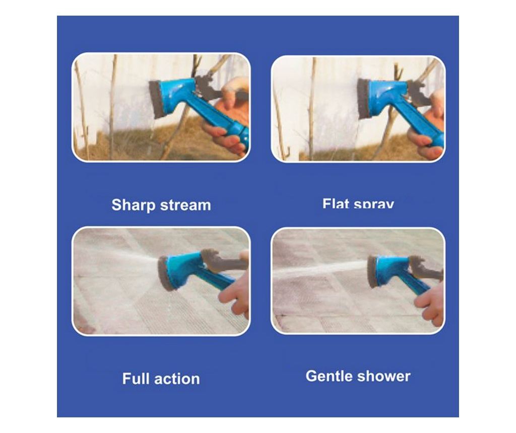 Маркуч за поливане Green Garden, 4 функции, 4 аксесоара, Пистолет, Спираловиден, 15 м, Зелен - 3