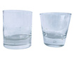 Комплект от 5 чаши, Без дръжка, За уиски, Колекционерски, Лазерно гравирани, Дебело стъкло, 8x9 cm и 7x10 cm, Прозрачни