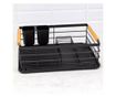 Kinghoff KH 1728, Rafturi pentru ustensile, Manere din lemn, Negru