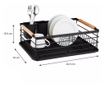 Kinghoff KH 1728, Rafturi pentru ustensile, Manere din lemn, Negru