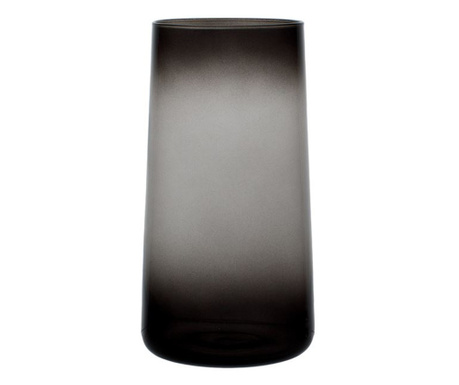 Стъклена чаша, Опушен дизайн, Стъкло, 7х15см, 540 мл, Черен