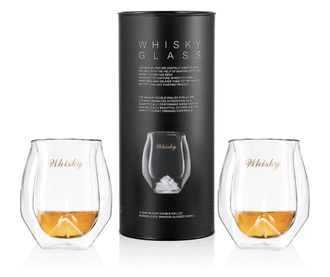 Set 2 pahare whisky, Quasar & Co., sticla, 175 ml, 8,7 x 10 cm, transparent