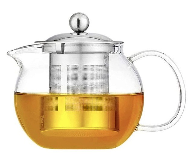 Ceainic cu infuzor, Quasar & Co., recipient pentru ceai/cafea, 1.4 l, transparent
