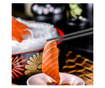Set Hashi bete traditionale japoneze pentru mancat, Quasar & Co.®, striate, 2 perechi