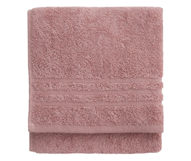 Prosop baie pentru corp Quasar & Co.®., model Byrk, 70 x 140 cm, 500 g/mp, 100% bumbac, roz pudrat