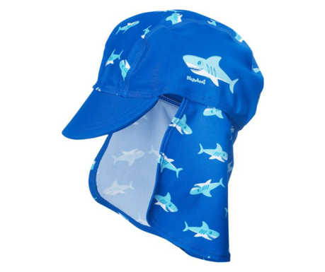 Детска шапка, Playshoes, Shark, uv защита, синя, 51 см