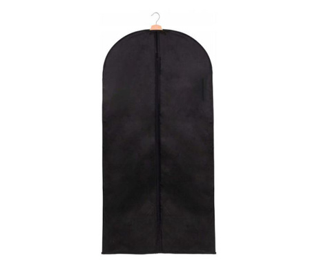 Ruhatartó zsák, akasztókon, fekete, 60x150 cm, Springos