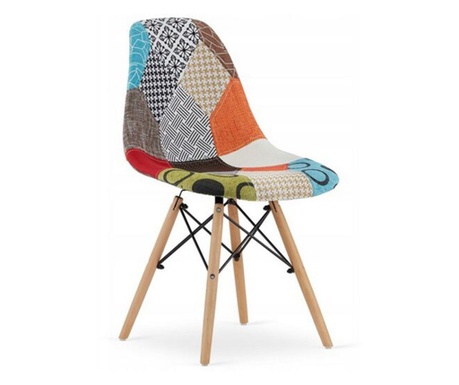 Konyha/nappali szék, Mercaton, Szöul, textil, fa, színes mozaik, 46.5x56.5x82.5 cm