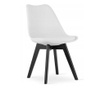 Skandináv stílusú szék, Mercaton, Mark, PP, fa, fehér és fekete, 49x55.5x82.5 cm, 49x55.5x82.5 cm