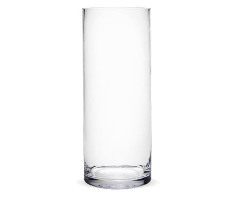Vaza sticla transparenta, cilindru, 40x15x15 cm
