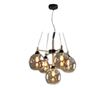 Lustra Tip Pendul RFAN, Model 4812-5, cu 5 Abajururi, Negru/Auriu