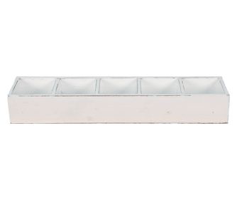 Komplet 2 starinskih škatel iz belega lesa 54x12x7 cm