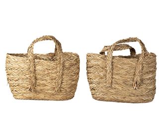 Set 2 košar za shranjevanje slamnikov 36x11x34 cm, 33x8x31 cm