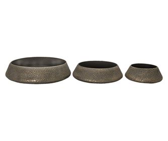 Set od 3 pladnja od sivog željeza 42x10 cm, 34x9 cm, 24x9 cm