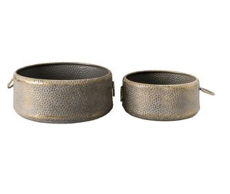 Set od 2 pladnja od sivog željeza 40x16 cm, 33x13 cm