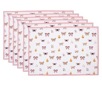 6 db pamut alátét pillangó mintával 48x33 cm