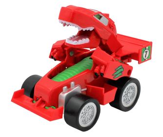 Mașinuță convertibilă, tip robot Dino, Deluxbase, culoarea roșu