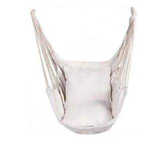 Hamac de lux - scaun suspendat tip LLG, Pana la 120 kg, 2 perne, 110x130x100 cm, Alb