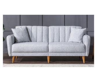 Raztegljiv kavč s tremi sedeži, Aqua - Grey