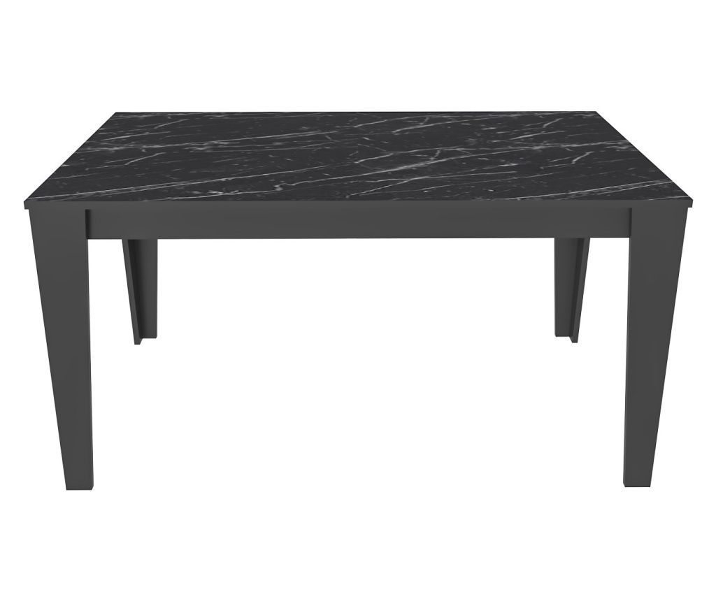 Masa de sufragerie, Bud - negru, marmura 