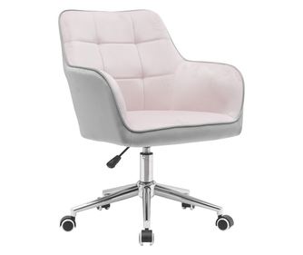 Felton Rózsaszín Szürke Bársony Irodai Szék 58x61x89 cm