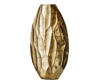 Vaza, metal, zlatna, 26x45 cm