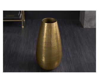 Vaza, metal, zlatna, 25x50x25 cm