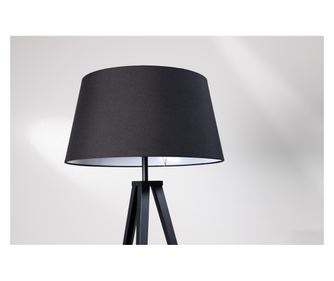 Sjenilo za podnu svjetiljku, tkanina, crna, visina 27 cm, promjer 50 cm
