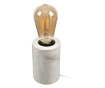 Настолна лампа, Мраморен дизайн, Керамика, 8х12 см, Сив