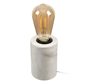 Настолна лампа, Мраморен дизайн, Керамика, 8х12 см, Сив