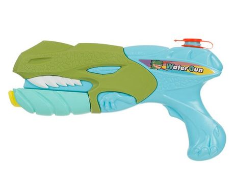 Детски пистолет, Воден, Дизайн на динозавър, Пластмаса, 27х3х16см, 3+ години, Син/Зелен