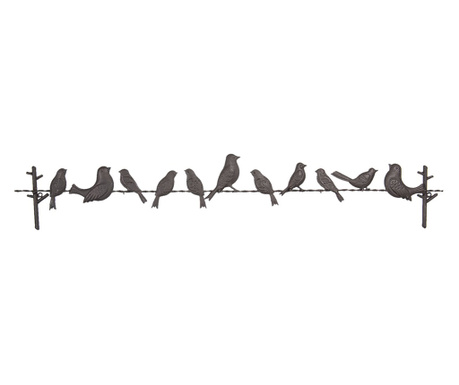 Zidni ukras Ptice od smeđeg željeza 104x2x15 cm