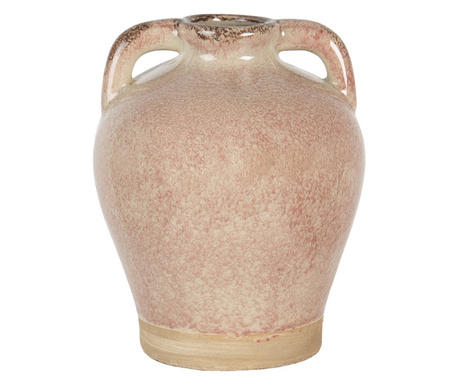 Rožnata bež keramična vaza za rože 16x20 cm