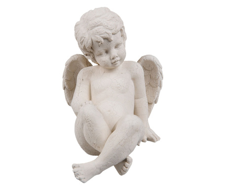 Figurica angela iz belega poliresina 13x17x15 cm