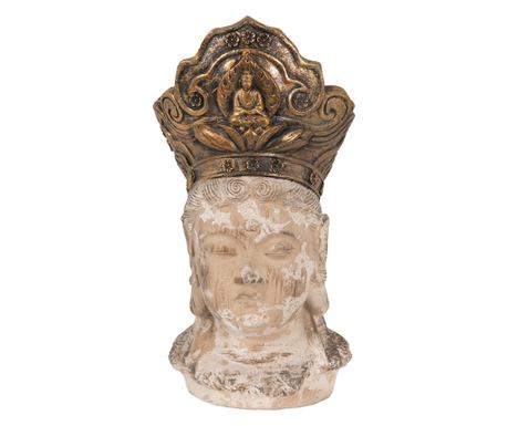 Barna Polyresin Buddha szobor 12x9x22 cm