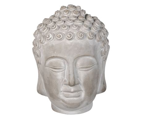 Buddha szobor kőszürke 15x15x19 cm