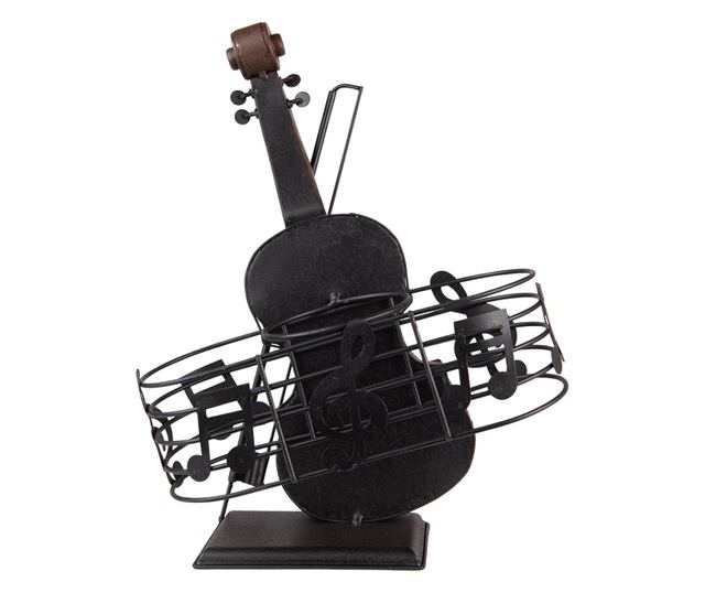 Steklena podpora iz rjavega železa Violina 24x12x31 cm