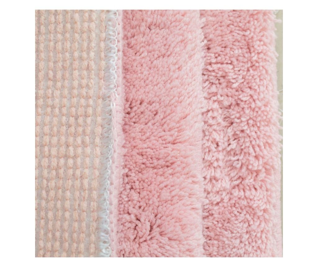 Set 2 covorase baie Chilai Ultra Daisy Roz, 60x100cm/50x60cm, acril, 18 ...